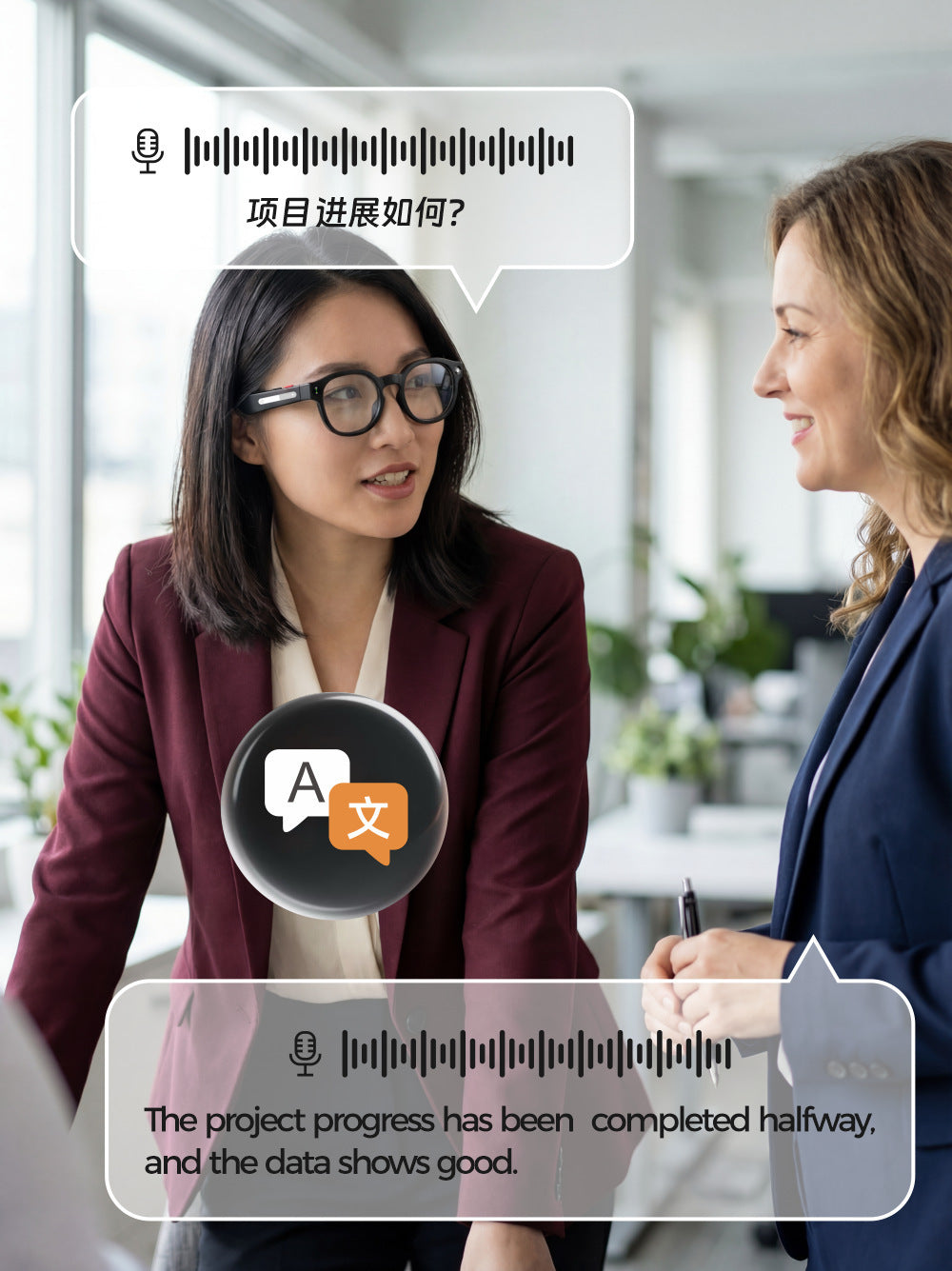 AI Smart Glasses for Men Women,8MP 1080P HD Camera Glasses,AI Voice Control,AI Photo Recognition,Real-Time Translation,Smart Sunglasses with Bluetooth Call,IP67 Waterproof for Driving,Outdoor,+2 Lenses.